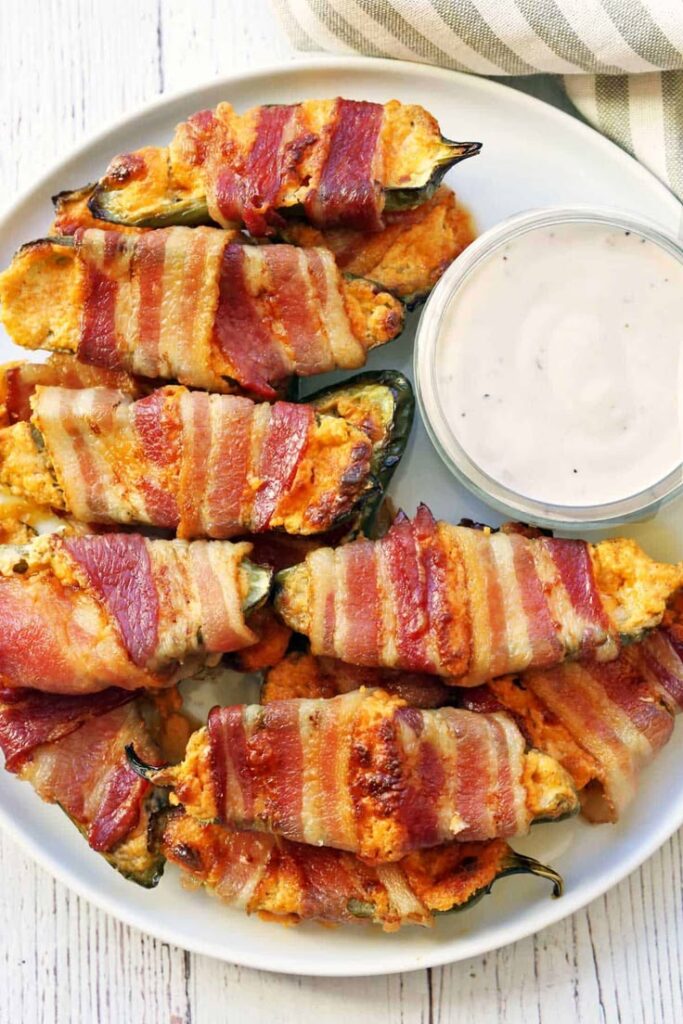 🥓 Keto Bacon-Wrapped Cream Cheese Jalapeños
