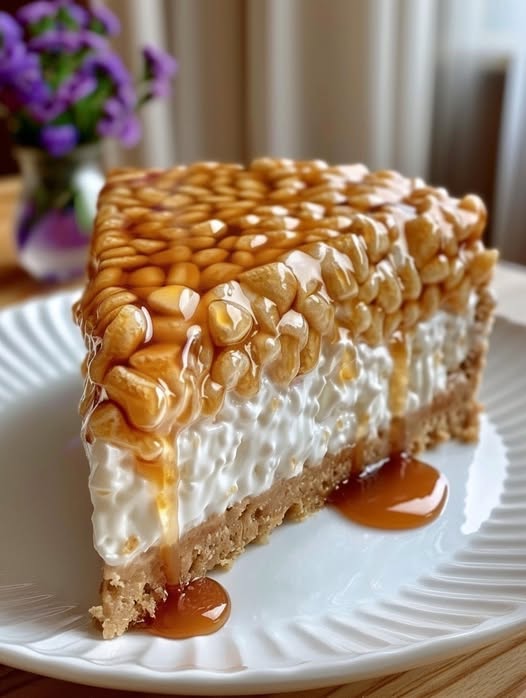 Vegan Rice Krispie Treat Cheesecake