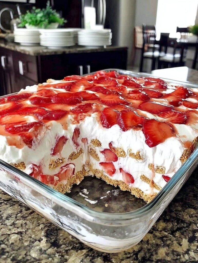 Vegan Strawberry Cream Cheese Icebox Cake