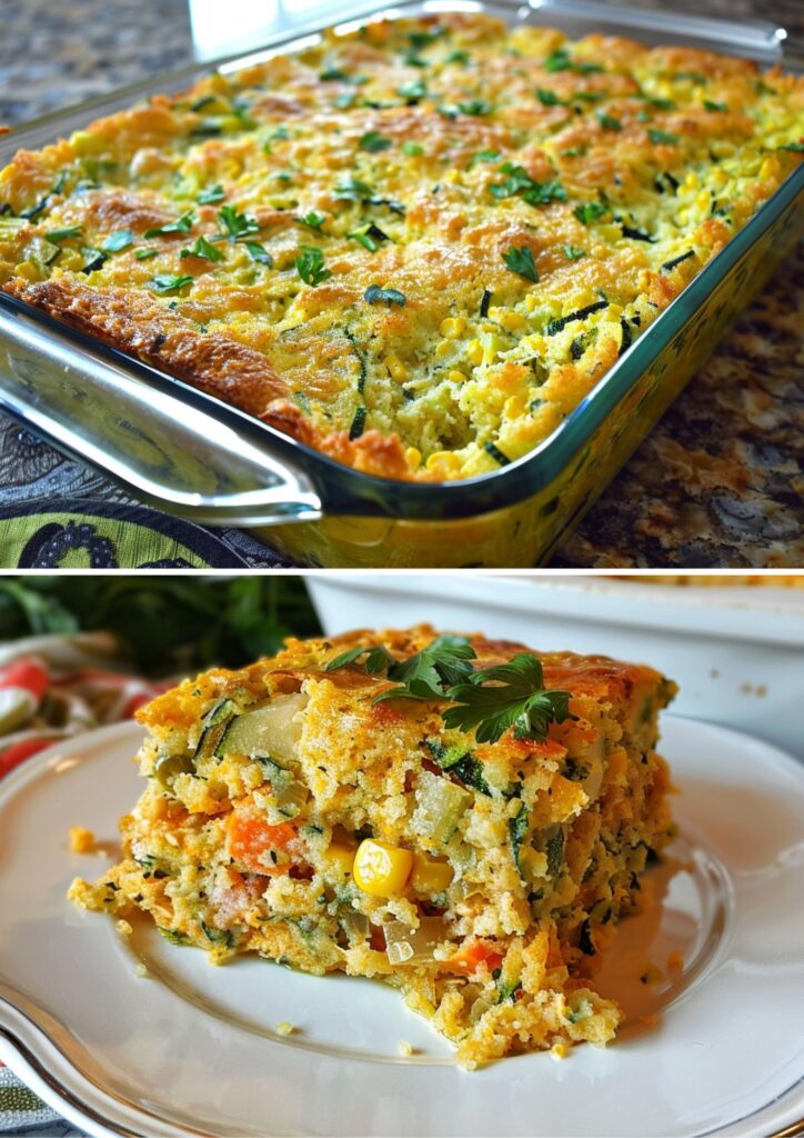 Vegan Zucchini Cornbread Casserole