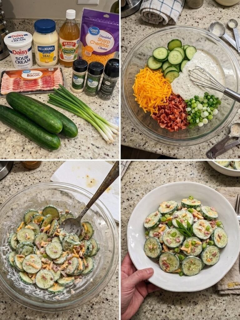 Keto Loaded Cucumber Salad