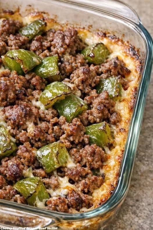 Weight Watchers Cheesy Stuffed Pepper Beef Skillet
