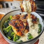 Keto Grilled Chicken & Broccoli Bowl