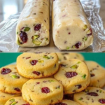 Diabetic Sugar-Free Cranberry Pistachio Shortbread Cookies