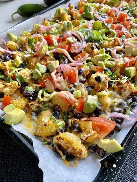 Vegan Cauliflower Nachos 😍