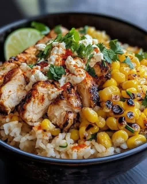 Weight Watchers Street Corn Chicken Rice Bowl
