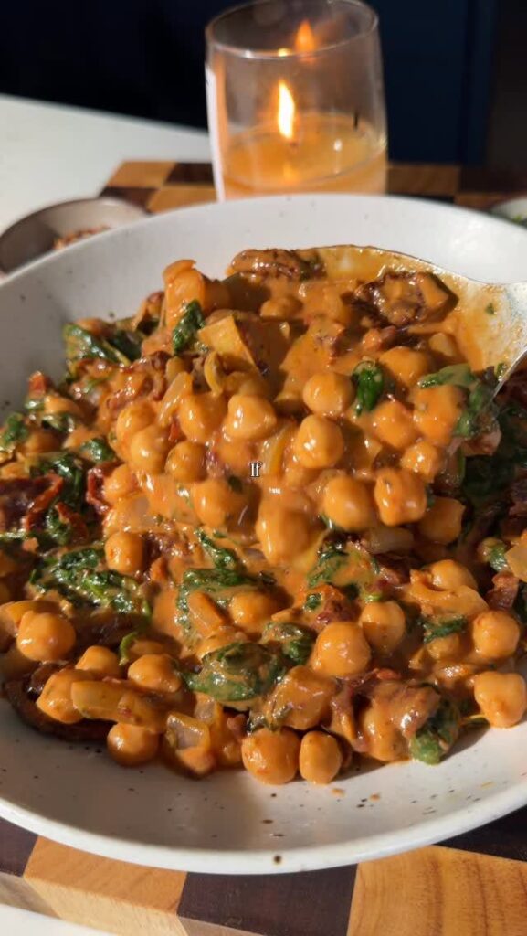 Creamy Tuscan Chickpea Skillet