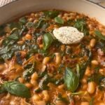 Creamy Vegan Tuscan White Bean Skillet