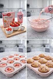 Strawberry Protein Muffins