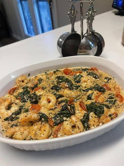 Creamy Garlic Tuscan Shrimp