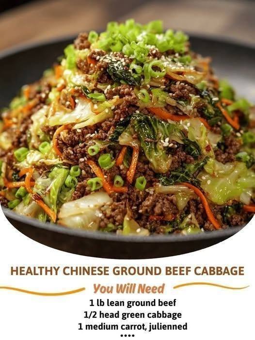 Weight Watchers Healthy Chinese Ground Beef Cabbage Stir-Fry
