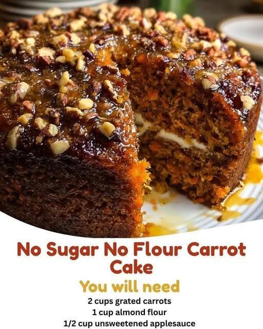 No Sugar No Flour Carrot Cake – A Healthy Delight That’s Moist and Flavorful