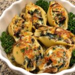 Stuffed Shells with Artichoke, Spinach and Wild Mushroom