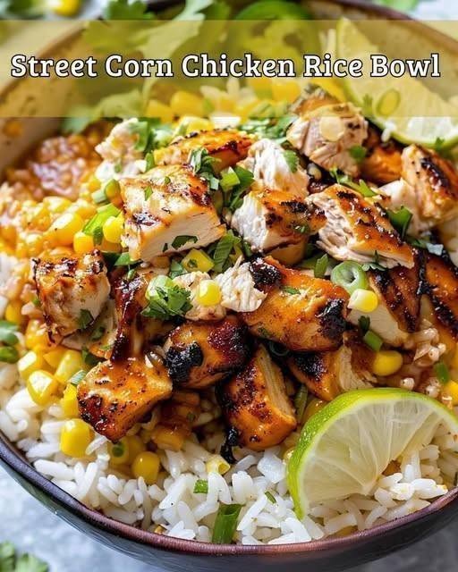 High-Protein Street Corn Chicken Rice Bowl – Easy, Flavorful & Meal Prep Friendly