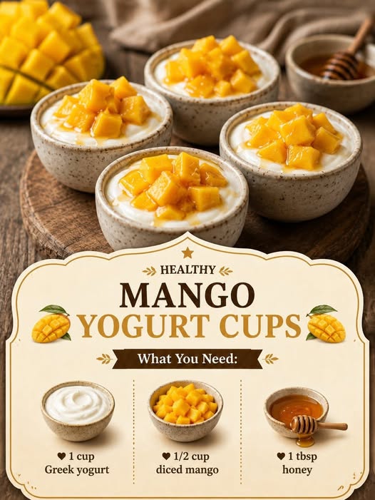 Healthy Mango Yogurt Cups