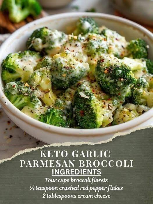 Keto Garlic Parmesan Broccoli