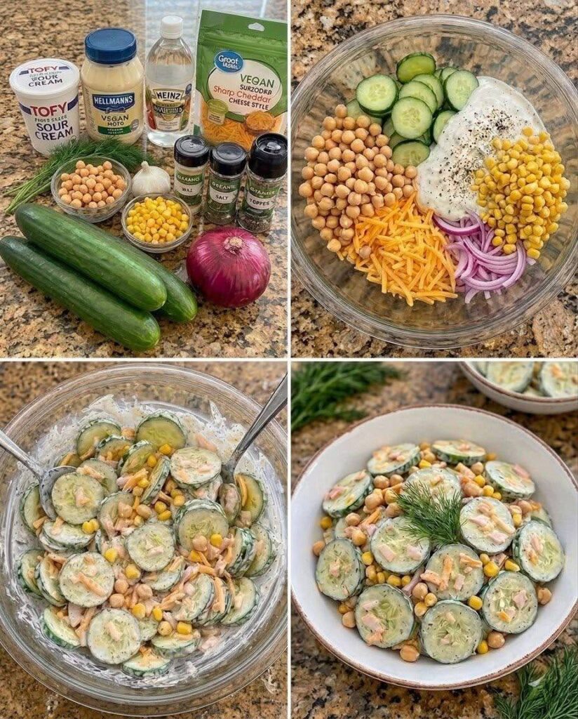 loaded cucumber salad