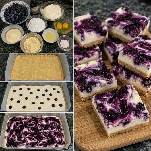 KETO BLUEBERRY CHEESECAKE BARS