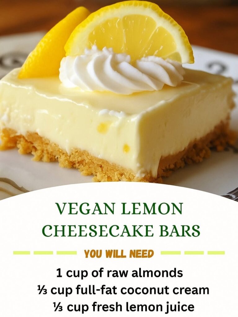 Vegan Lemon Cheesecake Bars