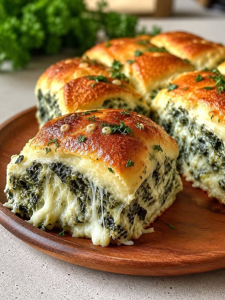 Vegan Spinach Artichoke Crescent Roll Bake