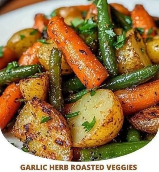 Mediterranean Garlic Herb Roasted Veggies