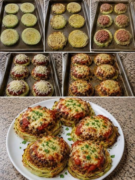35g Protein Oven-Baked Cabbage Burgers