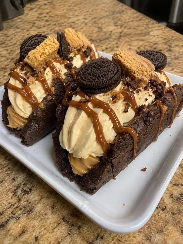 Vegan Fudgy Peanut Butter Brownie Tacos