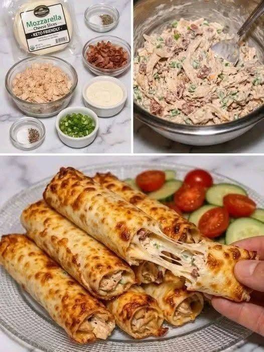 Keto Chicken Bacon Ranch Taquitos