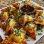 Chile Relleno Wontons with Jalapeño Soy Sauce 🥟✨