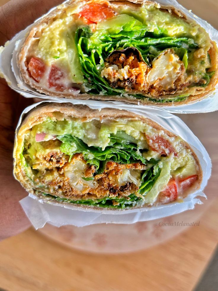 Crispy Buffalo Cauliflower Wraps with Avocado Ranch