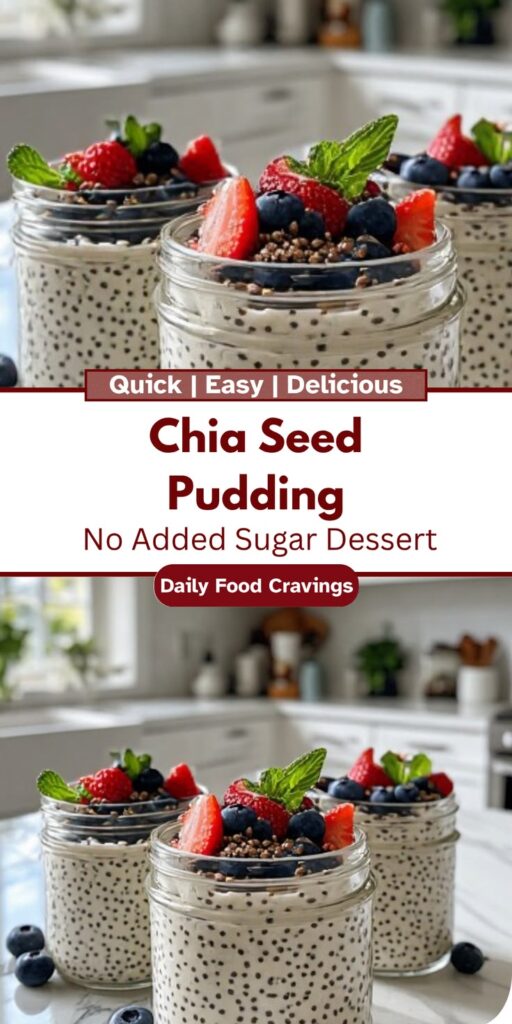 Diabetic Vanilla Chia Pudding with Mixed Berries