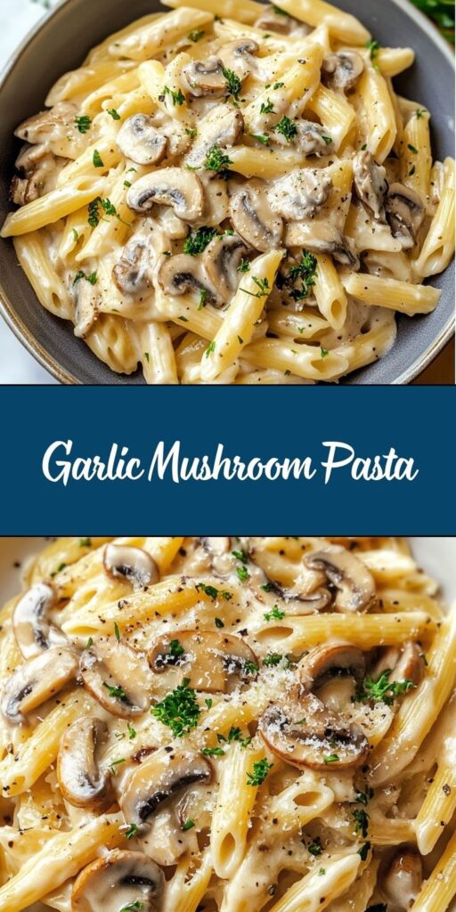 Vegan Garlic Butter Mushroom Pasta