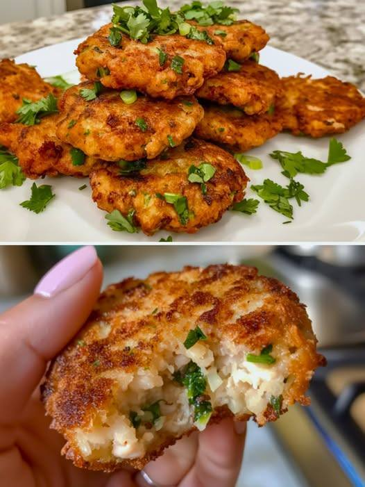 Cheesy Chicken Fritters