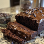 Double Chocolate Glazed Loaf Cake