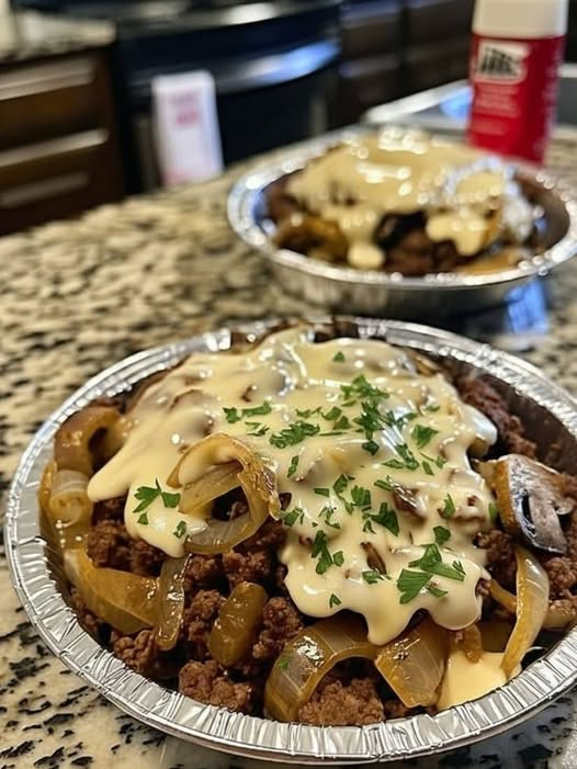 Protein Mushroom Swiss Burger Bowl
