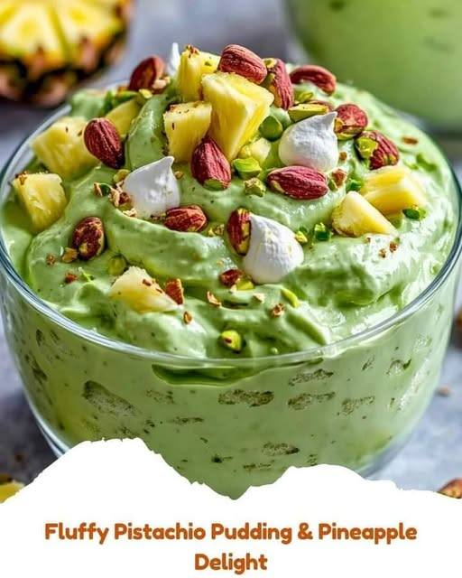 Pistachio Fluff with Pineapple & Mandarin Oranges