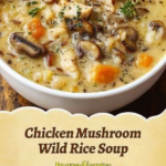 Creamy Chicken Mushroom Wild Rice Soup