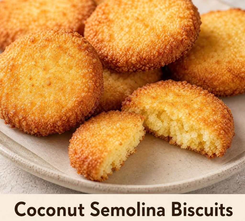 Coconut Semolina Biscuits (High-Protein Version)