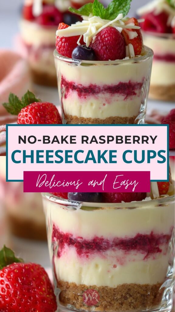 Diabetic No-Bake Raspberry Cheesecake Cups