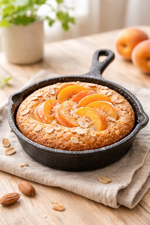 Diabetic Almond Apricot Skillet Cake