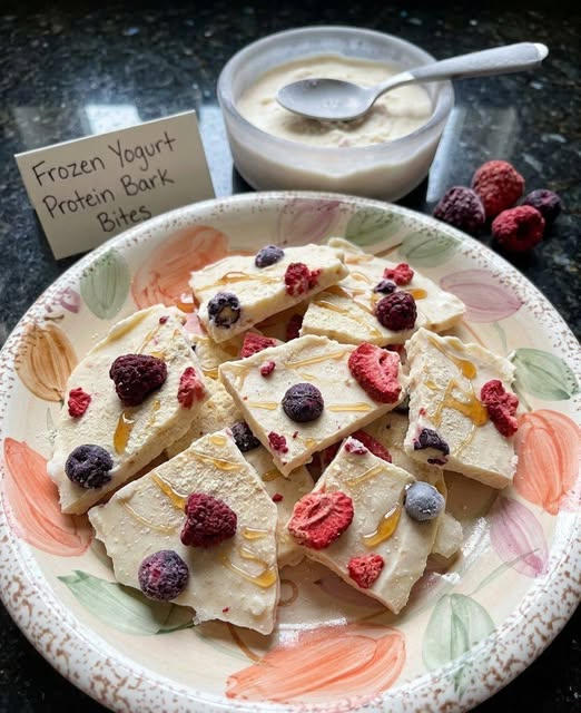 Diabetic Frozen Yogurt Protein Bark Bites