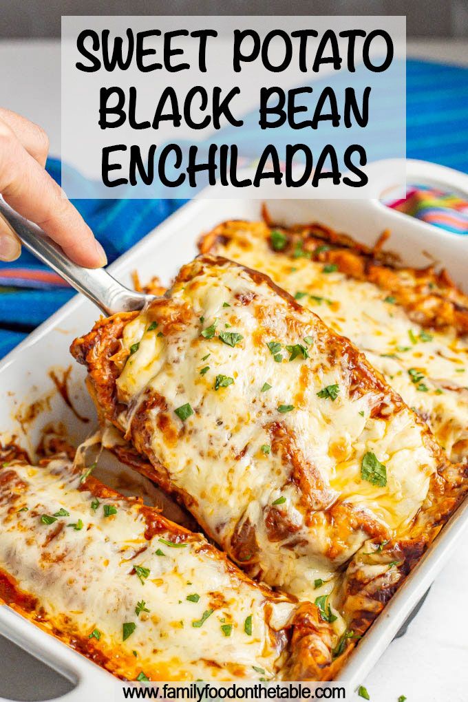Vegan Sweet Potato & Black Bean Enchilada Bake