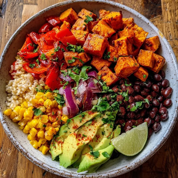 Roasted Sweet Potato & Black Bean Buddha Bowl