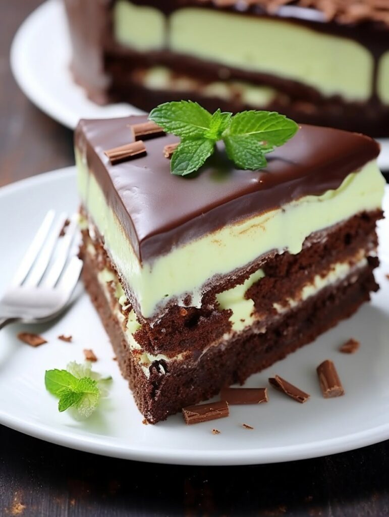 Keto Chocolate Mint Cream Cake