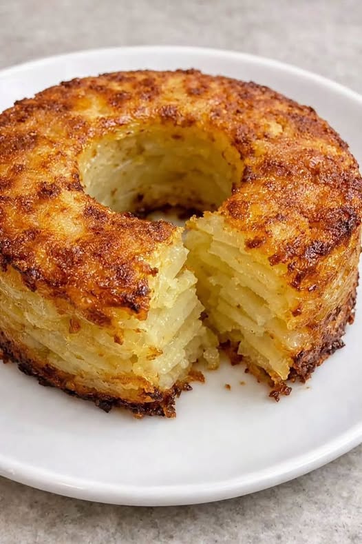 Healthy Crispy Potato Donut Cake