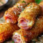 🥓 Keto Crispy Ham Rolls (Low Carb)