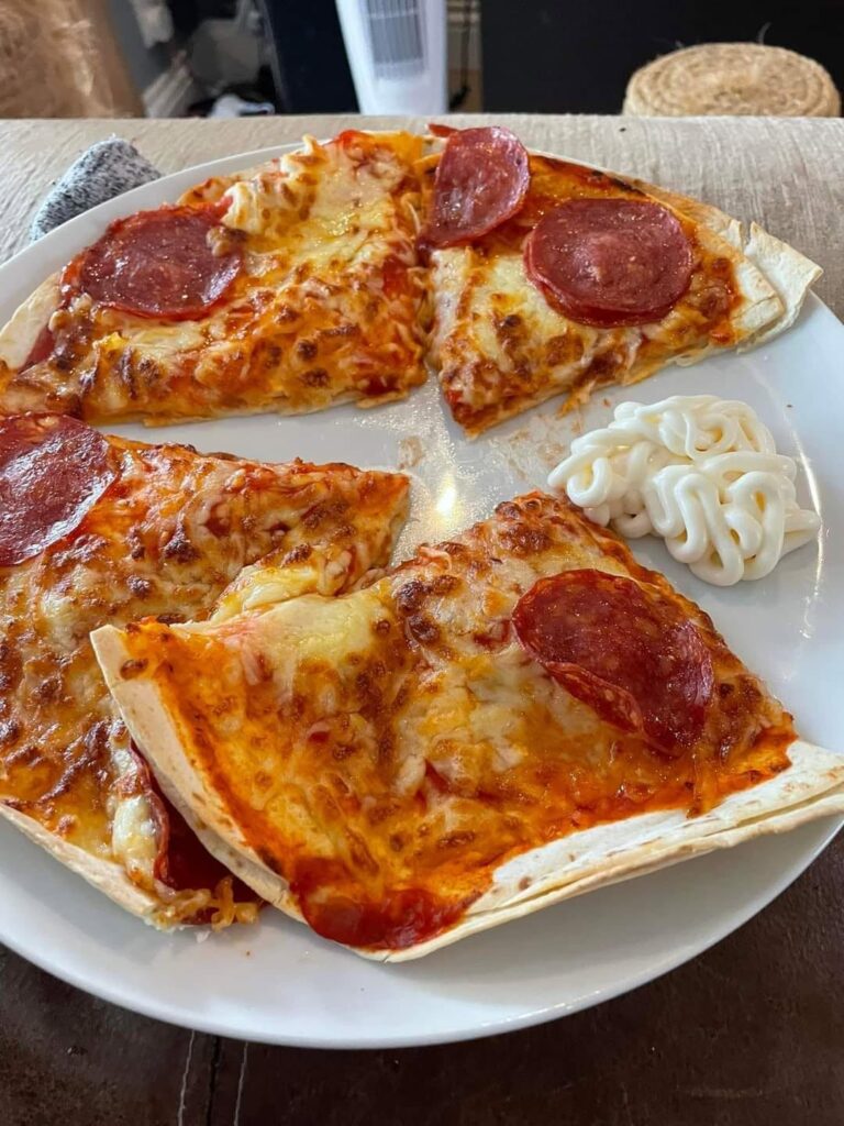 Air Fryer Tortilla Pizza (High-Protein, Low-Carb Quick Pizza Fix)
