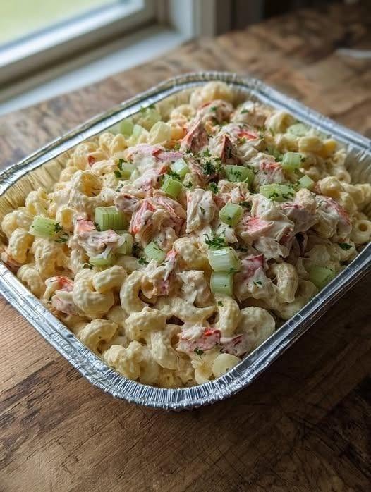 Creamy Crab & Macaroni Salad (High-Protein, Creamy & Perfect for Summer)