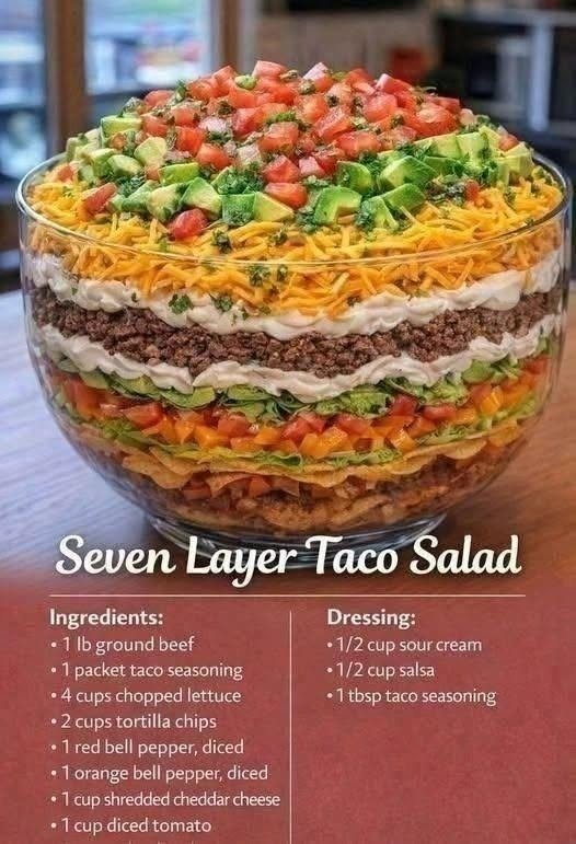 Seven Layer Taco Salad (High-Protein, Fresh & Easy Family Dinner)