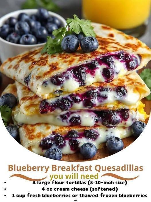 Blueberry Breakfast Quesadillas (Sweet + Protein-Packed Morning Treat)
